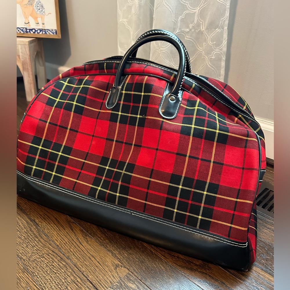 Red Plaid Duffel Bag